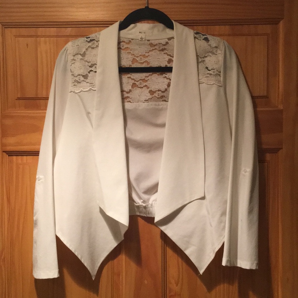 Lace Panel Blazer